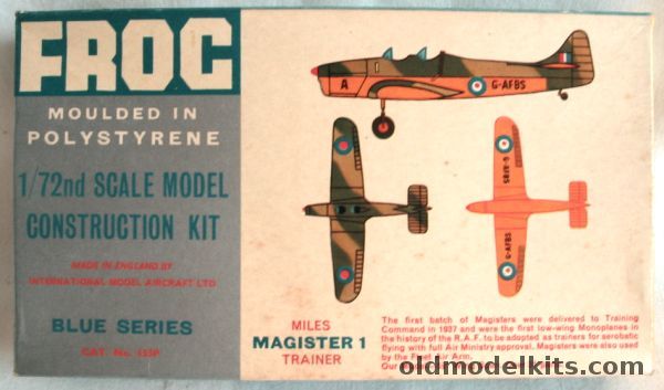 Frog 1/72 Miles Magister 1 Trainer - Blue Series, 153P plastic model kit